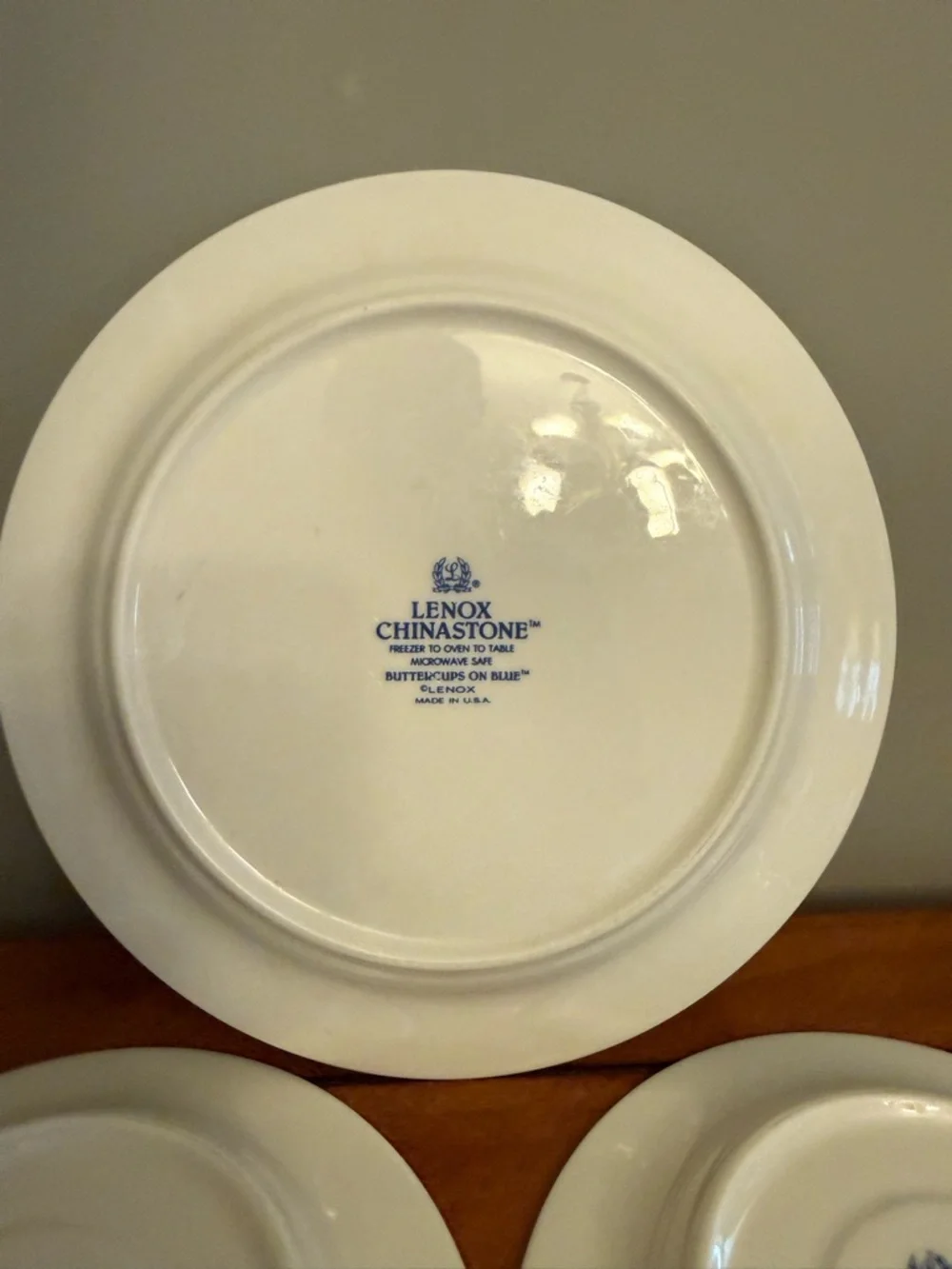 Buttercups on Blue and For the Blue by LENOX (1) Salad Plate and (4) Saucers